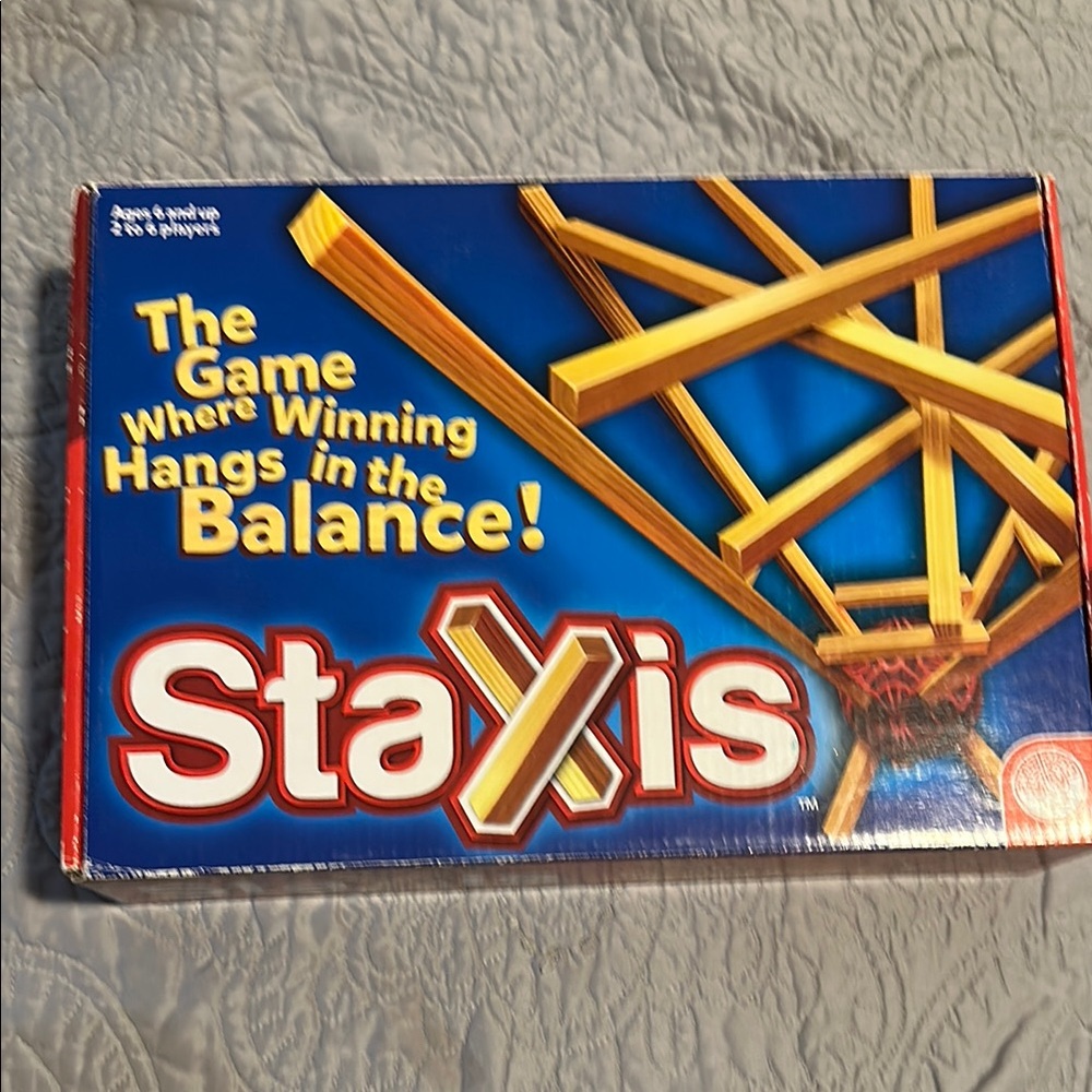 Staxis Blue and Red Board Game Balance Challenge